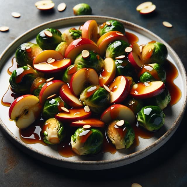 Maple Glazed Brussels Sprouts and Apples