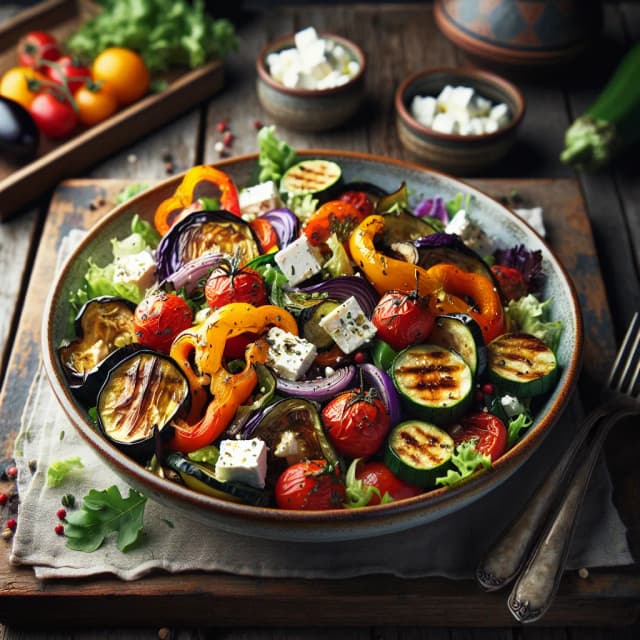 Roasted Vegetable and Feta Salad