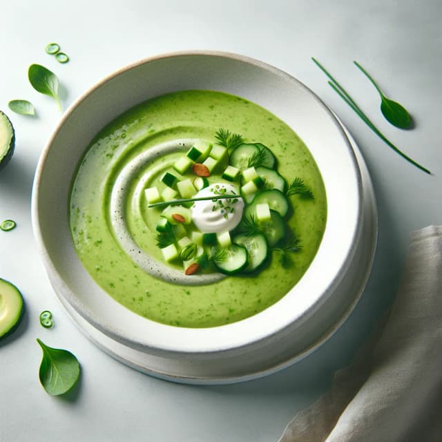 Chilled Avocado and Cucumber Soup