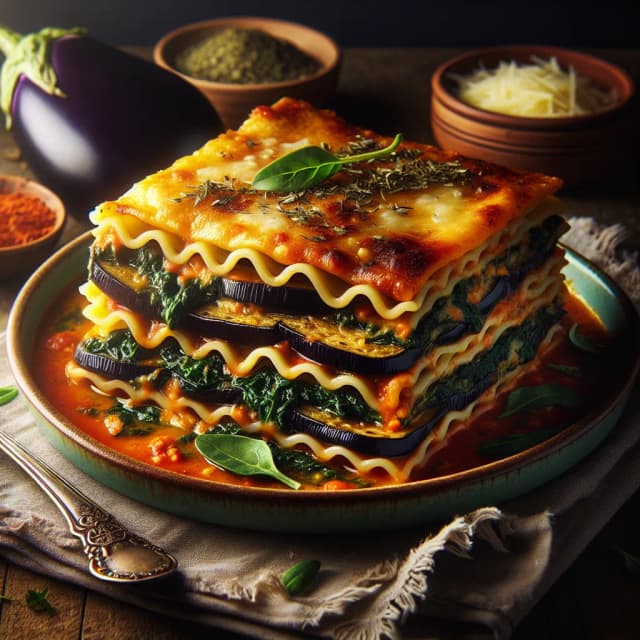 Eggplant and Spinach Lasagna