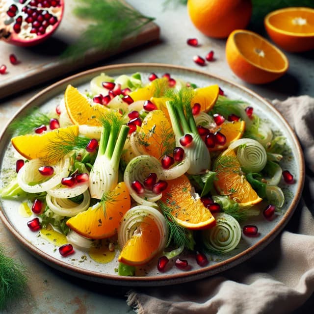 Fennel and Orange Salad with Pomegranate